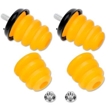 Imagem de Para-choques de eixo traseiro com porcas 523-049 e amortecedores de braço dianteiro de controle 905-208 compatíveis com Chevy Silverado 1500 1999-2007 GMC Sierra 1500 1999-2007 e amortecedores de eixo 15712438 15153958 (4 PCS)