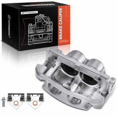 Imagem de A-Premium Conjunto de pinça de freio a disco com suporte compatível com modelos Ford selecionados - Para F-150 2004-2005, Lobo 2005 - Lado esquerdo do motorista dianteiro