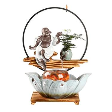 Imagem de Fonte de mesa, fonte de mesa, decoração de interiores, fonte de atomização, escritório, decoração de mesa, fonte de água, quarto, sala de estar, bonsai, cachoeira, fonte de mesa, fonte de água