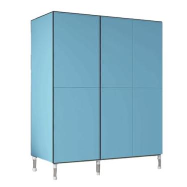 Imagem de YPDJVLTI Armário portátil destacável 80/120/160 cm guarda-roupa portátil guarda-roupa dobrável armário armário de aço para pendurar roupas roupas armário espaçoso