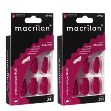 Imagem de Kit 2 Unhas Postiças Bailarina Rubi UP403 - Macrilan