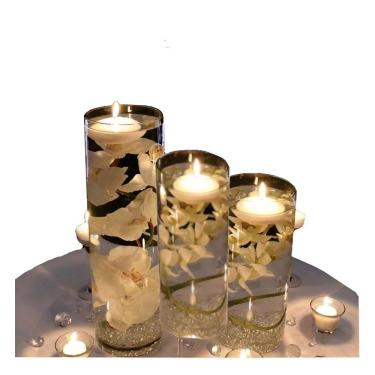 Imagem de 2X 10 Velas Flutuantes Meia Bola Decoração Casamentos E Fe