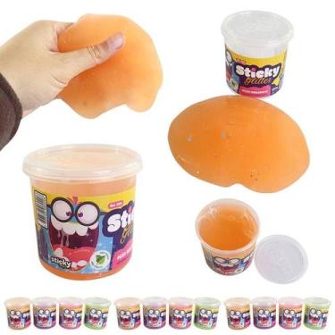 Imagem de Kit 03 Potes de Slime Geleca 130g Glitter Elástico Atóxico - STICKY TO