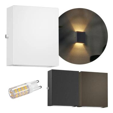 Imagem de 1X Arandela Mini Slim 2 Focos Exte Branco / Branco Quente