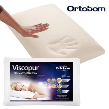 Imagem de Kit 4 Travesseiro Nasa Viscoelástico Ortobom - Espuma De Memória