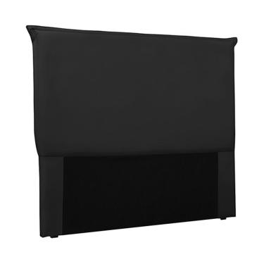 Imagem de Cabeceira Decorativa Queen Size 1,60M Trento Veludo Preto - Gran Belo