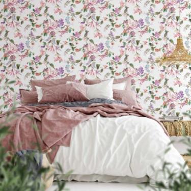 Imagem de Papel de Parede Sheilas Floral Rosa 47456