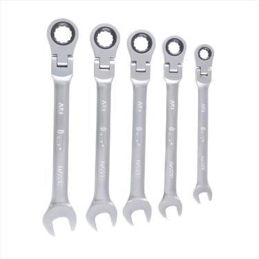 Imagem de Chave Combinada Catraca Articulada Jogo 5 Peças Corneta