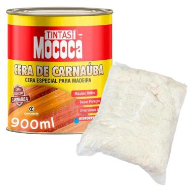 Imagem de Kit Cera Carnaúba Mococa Incolor 900ml + Estopa Polimento 100g