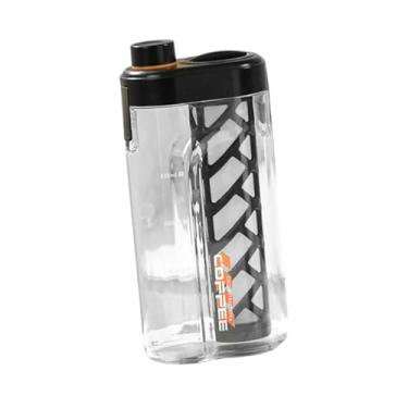 Imagem de KiBcsLic Copo de café gelado, dispensador de bebidas geladas, geladeira à prova de vazamentos, chaleira de limão, jarra de chá, filtro removível para bebidas, Preto