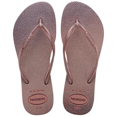 Imagem de Chinelo Slim Gloss, Havaianas, Feminino, Rosa Crocus, 41/42