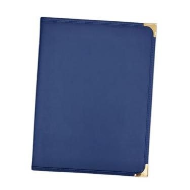 Imagem de oshhni Capa de Cardápio de Restaurante 6 Vistas Manga Transparente Comercial Tamanho A4 Pasta de Cardápios Livro de Cardápios para Hotel Bar Festa Café, Azul