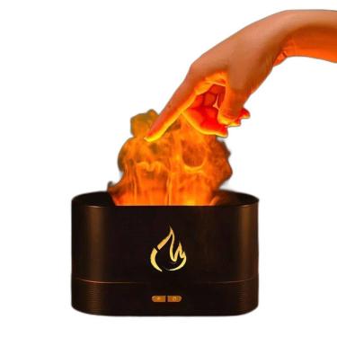 Imagem de Difusor De Ambiente Umidificador De Ar Efeito Chama Fogo 3D