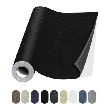Imagem de Adesivos de reparo de tecidos Lifeshoon autoadesivos 43x400cm pretos
