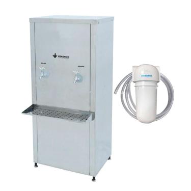 Imagem de Kit - Bebedouro Industrial Refrigerado Rb15 2tg Venancio 127v + Filtro De água 127v