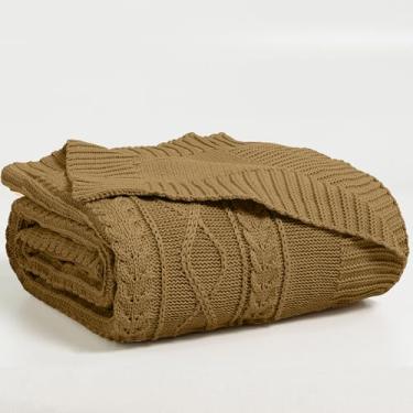 Imagem de Manta Peseira para Cama Casal Luxo Tricot Glamour 100% Algodão Macio (Ouro Envelhecido)