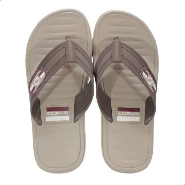 Imagem de Chinelo Masculino Cartago Paris II Bege/Marrom 12214