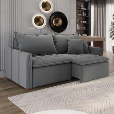 Imagem de Sofá Cama Retrátil em Madeira Eucalipto e Bouclê 200cm Creta - Conceit