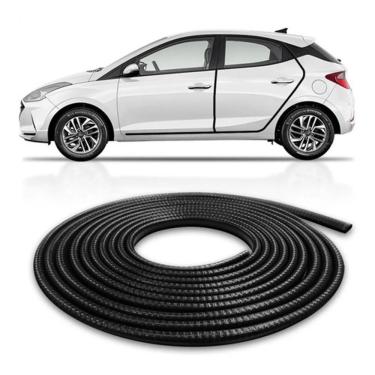 Imagem de Borracha Couro De Cobra Proteção Da Porta 7x14 Mm Preta 10 M [f103]