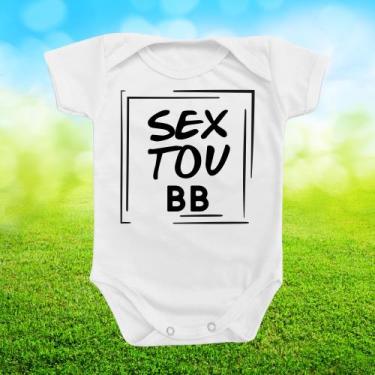 Imagem de Body de Bebê Roupinha Temático Sextou Bebê Menino Menina Divertido Mon