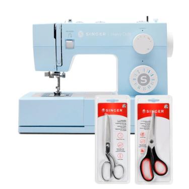 Imagem de Kit Máquina de Costura Facilita Pro Blue 4423 + Tesoura 7" Tecido e Tesoura Multiuso Preta