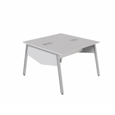 Imagem de Plataforma de Trabalho para 2 Pessoas com Caixas de Tomadas Industrial Executive Cinza