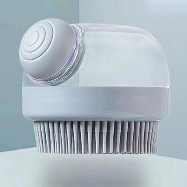 Imagem de Ferramenta portátil de massagem do couro cabeludo para lavar o cabelo, pentear e limpar o banheiro, ferramenta de alívio da coceira para arranhões durante o banho (cinza)
