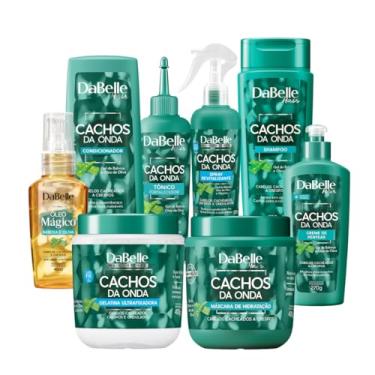 Imagem de Kit DaBelle Cachos da Onda Shampoo e Condicionador Tratamento Capilar Hidratação 400g tônico 100ml spray selante 200ml Creme Pentear 500g Óleo Mágico Babosa 45ml e Gelatina 400g