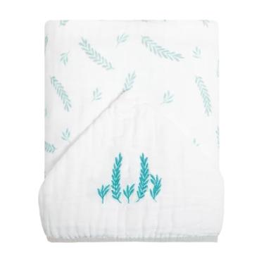 Imagem de Toalha Banhão com Capuz 3 Camadas, Tecido Macio para Banho e Relaxamento, 90x75 cm(Ramos)