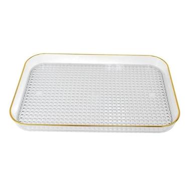 Imagem de Bandeja Retangular Texturizada 30x20cm em Acrílico– Praticidade e Estilo para o Dia a Dia PREMIUM