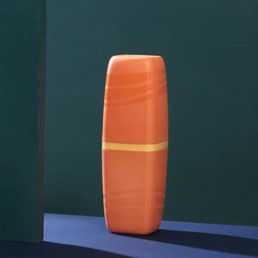 Imagem de Conjunto de copos de banheiro de 300 ml, suporte de escova de dentes e enxaguante bucal com orifícios de drenagem, copo de plástico ecológico para penteadeira, cozinha, escritório - empilhável