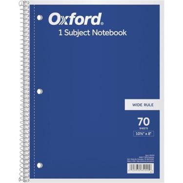 Imagem de Caderno espiral TOPS 1-Assunt, ampla regra, 20,32 x 26,67 cm, papel branco brilhante, 70 folhas por livro, a cor da capa pode variar, um notebook