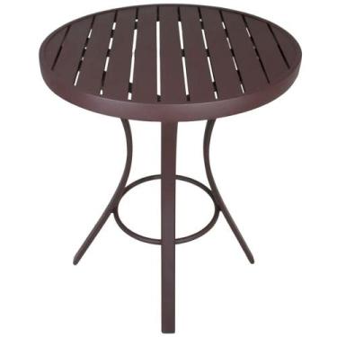 Imagem de Mesa de Centro Emily com Tampo Ripado em Alumínio para Área, Jardim, E