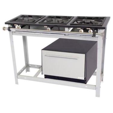 Imagem de Fogão Venâncio Extra 3 Bocas 1 Dupla e com Forno
