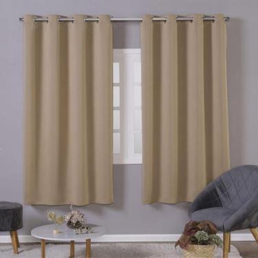 Imagem de Cortina Blackout De Tecido 2,00x1,40 Janela Pequena Para Varão - Feffo