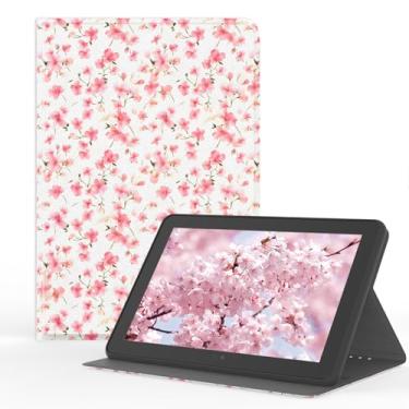Imagem de Jarviwiin Capa para (lançado em 12ª/10ª geração 2024/2022/2020) Fire HD 8/8 Plus, capa inteligente fina e leve para ativar e desativar automática para tablet HD8 de 8 polegadas (rosa flor)