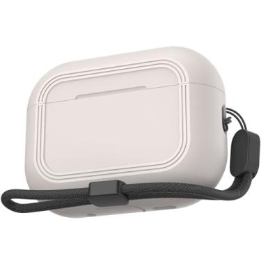 Imagem de TRONWIN Capa para AirPods Pro 3 – Capa de design inteligente simples 2025 para Apple AirPods Pro 3ª geração, capa de silicone Air pods pro 3 para homens/mulheres (cinza antigo)