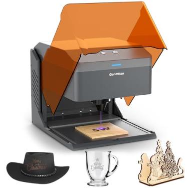 Imagem de SainSmart Kiosk 5Wlaser Engraver, Máquina De Gravação A Laser Leve E Portátil, Cortador A Laser Doméstico Com Gabinete De Acrílico Para Madeira/Couro/Metal Diy, Área De Gravação De 3,9 X 3,9 Polegad