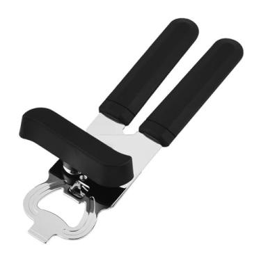 Imagem de Abridor de latas multifuncional 3 em 1 de aço inoxidável – abridor de garrafas manual, adequado para latas de vários tamanhos, economiza tempo e esforço, alça macia