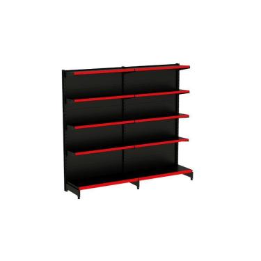 Imagem de Kit 2 Módulos De Gôndolas Parede 2,02 Fit40 Amapá Expositor Preto