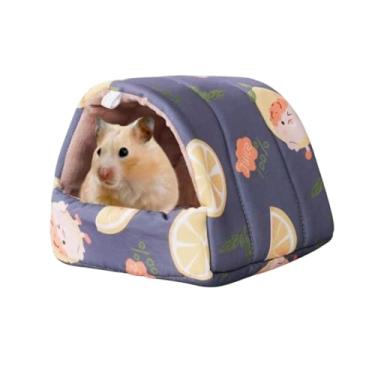 Imagem de Esconderijo de animais pequenos, cama de porquinho-da-índia, lavável, acessórios para gaiolas para camundongos, chinchilas, hamsters, ouriços, furões, dragões e ratos barbudos (cinza, 15 x 15 cm)