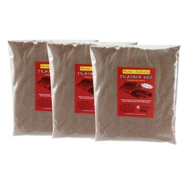 Imagem de Kit 3 Massa Japonesa Tilajapa Red Para Pesca Tilápia - 1,5kg