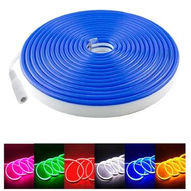 Imagem de Fita Led Mangueira Neon 5 Mts Iluminação Flexível Corte 2.5 Cm - Azul