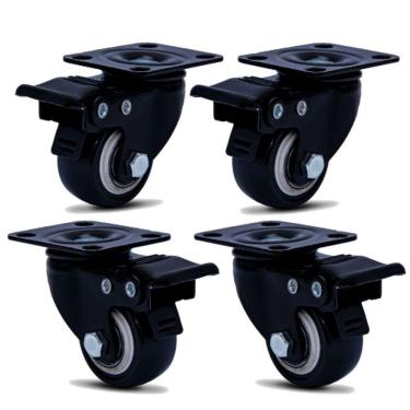 Imagem de 4 Rodizio 2 Pol. Placa Freio Rol. Glpbf.210.bp.e