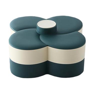 Imagem de Rotating Snack Serving Tray with Lid, Double Layer Serving Dishes, 8 Compartment Appetizer Platter, Removable Dried Fruit Organizer Plate for Veggie Candy Nut Cracker Chip Party