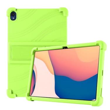 Imagem de Fannayipin Capa para tablet Walmart ONN 10.1 geração 4 2024 (modelo: 100135925), capa ajustável de silicone macio para crianças para tablet Onn de 10,1 polegadas modelo tablet 2024 (verde)
