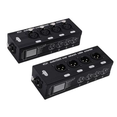 Imagem de GOWENIC Multi-rede de 4 Canais, 3 Pinos XLR/AES EBU para RJ45 Cat5/Cat6 Ethernet Extender para Iluminação de Som de Palco e Estúdio de Gravação