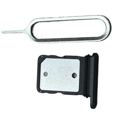 Imagem de zhxchzhi Suporte de bandeja de cartão SIM duplo OEM + pino compatível com peças Google Pixel 9A preto