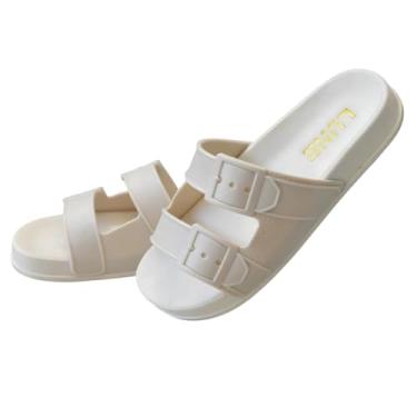 Imagem de Chinelo Feminino Ortopedico Estilo Birken Slide Massageador Leve Confortavel Unissex (BRANCO, BR, Adulto, Numérico, 40)