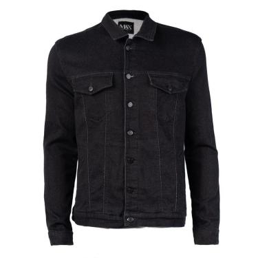 Imagem de Jaqueta Jeans Masculina Max Denim Tradicional Premium Preto-Masculino